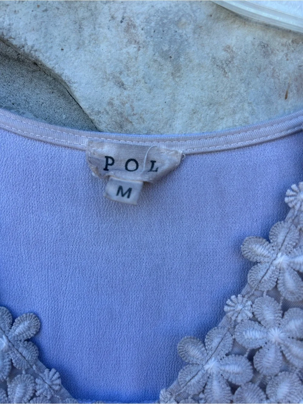 POL Boho Blouse Top Size M Floral Embroidered Romantic Babydoll Ethereal Whimsy